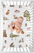 Sweet Jojo Designs Woodland Forest Animals Boy Girl Gender Neutral Unisex Fitted Mini Crib Sheet Baby Nursery Infant Newborn Bed Room Portable Pac...