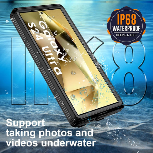 Samsung Galaxy S24 Ultra Waterproof Case with Built-in Screen Protector - Rugged Full Body Underwater Dustproof Shockproof Drop Proof Protective C...
