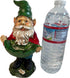 Garden Gnome Outdoor Statue with Bird Feeder (Green Leaf)...