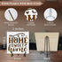 Home Desk Decor, Home Sweet Home Sign With Iron Stand, Housewarming Gifts For Women Men Family New House Owner Neighbours, Rustic Farmhouse Home L...