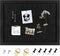 Cork Board Bulletin Board, Black Frame Cork Boards for Walls with Felt, Decorative Hanging Pin Board for Home School Office, Vision Board(4333,Bla...
