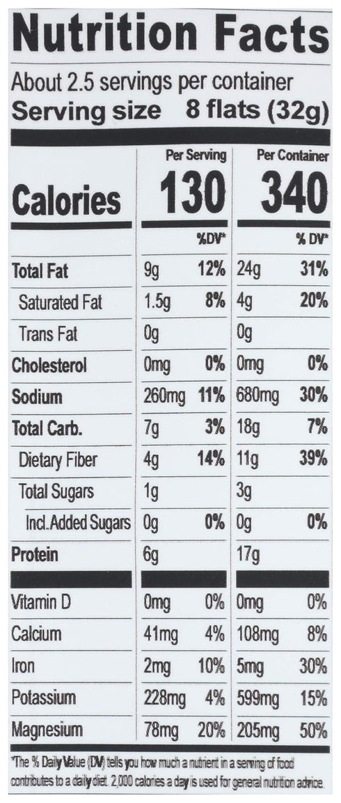 Brad's Raw Organic Sea Salt Cauliflower Veggie Flats, 3 OZ...