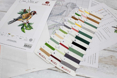 Cross Stitch Kit Luca-S - Goldfinch bird B1197...
