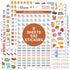 bloom daily planners Meal Planning Stickers - 8 Sheets / 592 Stickers - Essential Variety Pack for Menu Prepping, Grocery Shopping, Food & Diet Tr...