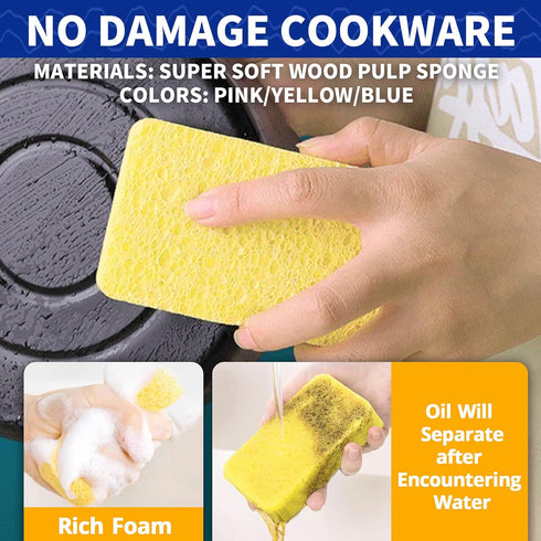 CELOX 24 Pack Large Sponges for Kitchen, Handy Sponges for Dishes, Eco Friendly Cellulose Dish Sponge Bulk, Super Absorbent Cleaning Sponges, DIY ...