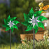 Hausse 10 Pack Reflective Pinwheels Holiday Decor, Extra Sparkly Wind Sculptures for St. Patrick's Day Decorations Party Supplies, Deterrent to Sc...