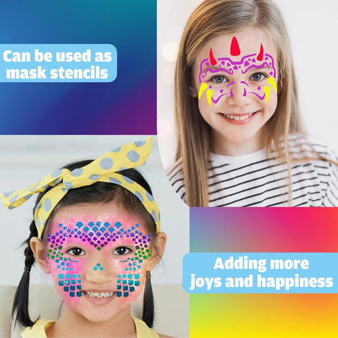16 Pieces Face Drawing Stencils Mask Painting Templates DIY Stencils for Wood Wall Home Decorations Party Favor Supplies...