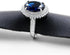 Uloveido Adjustable Platinum Plated Crystal Rings, Big Oval Cubic Zirconia Ring, Solitaire Split Shank Rings Birthstone Jewelry Gifts Y927...