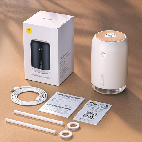 SmartDevil Portable Mini Humidifier, 500ml Small Desk Humidifier, USB Personal Desktop Humidifier for Bedroom, Office, Travel, Plants, Auto Shut-O...