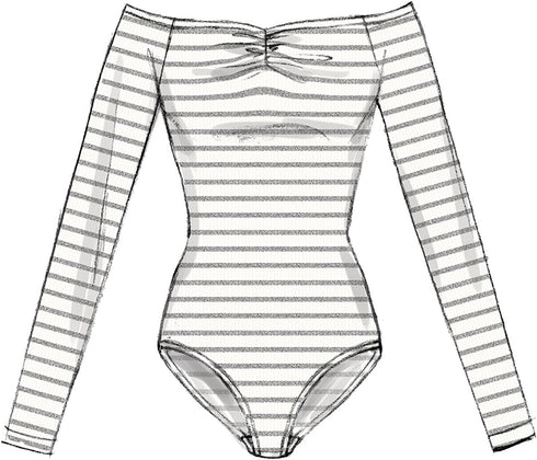 McCall Patterns Misses' Off-The-Shoulder Side Tie Bodysuits and Wrap Skirts...