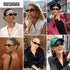 mosanana Elongated Narrow Cat Eye Sunglasses for Women MS52357...