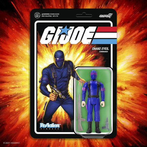 Super7 G.I. Joe Snake Eyes - 3.75" G.I. Joe Action Figure with Accessory Classic Cartoon Collectibles and Retro Toys...