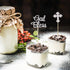 Ercadio Silver Glitter God Bless and Baptism Cupcake Toppers Cross Cupcake Picks Christian Party Decoration Supplies 24 PCS...