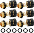 Triumpeek 3/4" Garden Hose Connector, 6 Sets Garden Hose Quick Connect Fittings, Male and Female Quick Release Garden Hose Connector...
