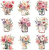 162 Pcs Mason Jar Four Seasons Sticker Book for Journaling Notebooks, Sketchbook, Bookmark Making, Junk Journal, Budget Planner, Scrapbook Art Sup...