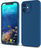 IceSword iPhone 12 Mini Case - Thin Liquid Silicone, Matte Blue, Soft Silk Cloth, Gel Rubber Full Body, Cool Shockproof Protection...
