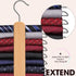 Tie Hanger, Rust Resistant Wooden Necktie Organizer with 20 Swivel Hooks, 360 Degree Rotation, Space Saving, Ideal for Closet Storage...