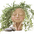 AIMEBBY Face Flower Pot Head Planter Pot Succulent Planter Cute Resin Cactus Planter with Drainage Hole Closed Eyes...