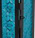 Zingz & Thingz Moroccan Style Candle Lantern Holder, Decorative Light Home Decor, Indoor & Outdoor, 13" Tall, Black with Blue Glass...