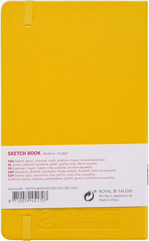 Tarens T9314-112M 441777 Art Creations Sketchbook, Drawing Notebook, 5.1 x 8.3 inches (13 x 21 cm), Golden Yellow...