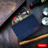 Microfiber Waterproof RFID Slim Bifold Wallet for Men - Minimalist Front Pocket Card Holder Holds up to 10 Cards and Cash, Denim Blue...