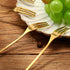 Stainless Steel Leaf Coffee Spoon and Appetizer Fork Tableware Dessert Spoon Mini Dessert Utensils Set Creative Demitasse Spoons and Forks for Sti...