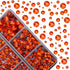 4000pcs Mixed Size Hot Fix Round Crystals Gems Glass Stones Hotfix Flat Back Rhinestones (Orange)...