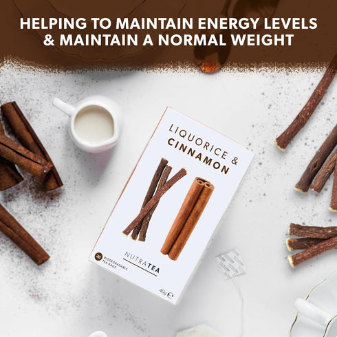 Nutra Tea - Liquorice & Cinnamon Tea | Licorice Tea | Cinnamon Tea - 20 Tea Bags - Herbal Tea - (1 Pack)...