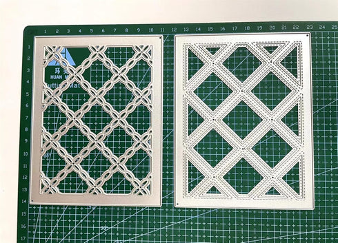 Cutting Dies 3D Background Frame Metal Stencils Scrapbooking Tools DIY Craft Carbon Steel Embossing Template for Paper Card Making Album Arts Supp...