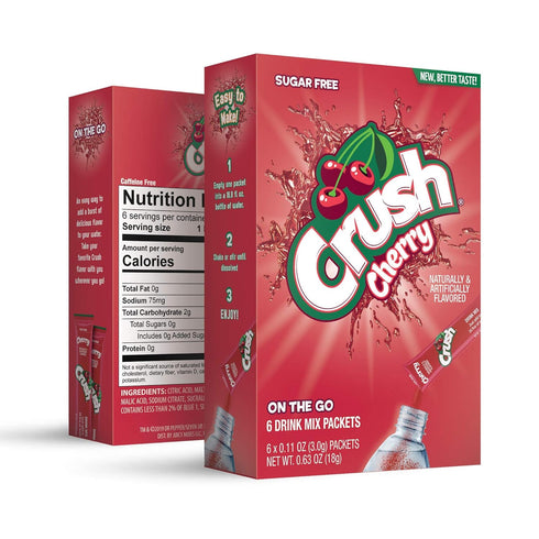 Crush- Powder Drink Mix - Sugar Free & Delicious (Classic Variety, 30 Sticks)...