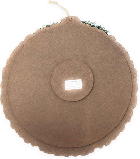 Hanna's Handiworks Indoor Hanging Snowman Santa Claus Advent Calendar for The Holidays, Wooden Wall & Door Round Circular Shaped Decoration - Days...