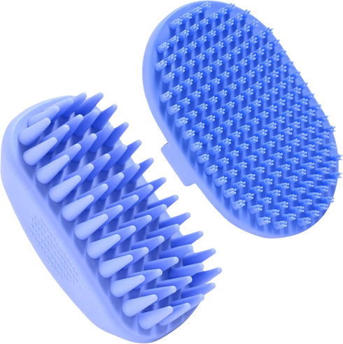 Dog Grooming Bath Brush, Pet Rubber Brush For Shower Scrubbing & Soothing Massage, Ideal for Long & Short Haired Dogs and Cats, Essential Puppy Gr...