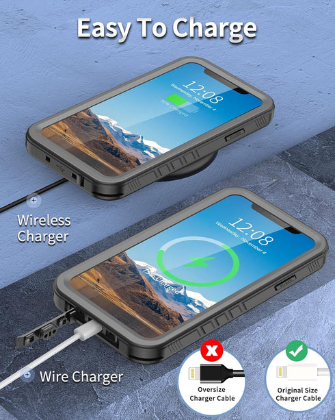 SPORTLINK for iPhone XR IP68 Waterproof Case - Full-Body Shockproof Dust-Proof Case - 6.1’ Heavy Duty Underwater Rugged 360 Protective Military Gr...
