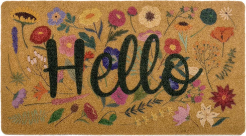 Spring Welcome Door Mat with Non-Slip Backing Flower Seasonal Door Mat for Farmhouse Door Mat Decoration 17 x 29 Inch...