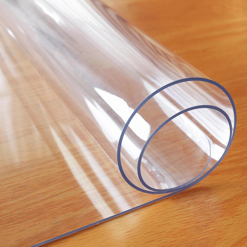 Clear Table Protector 12 x 12 Inch, 1.5mm Thick Plastic Table Cover, Waterproof PVC Clear Table Cover Protector, Desk Protector Mat, Writing Desk ...