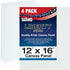 U.S. Art Supply 12 X 16 inch Professional Artist Quality Acid Free Canvas Panel Boards for Painting 4-Pack (1 Full Case of 4 Single Canvas Board P...