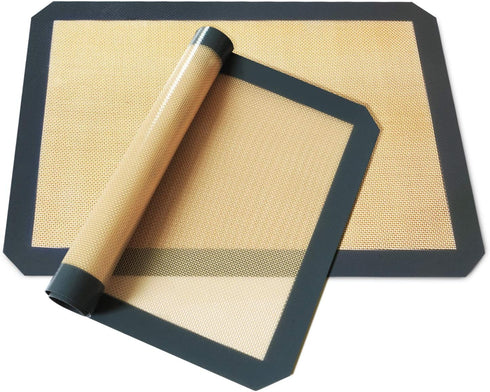 Betus Silicone Baking Mat - Professional Kitchen Food Bakeware (11-5/8" X 16-1/2") - Non-Stick Pastry Sheet Mat for Freezer, Oven, Microwave(2 Pac...