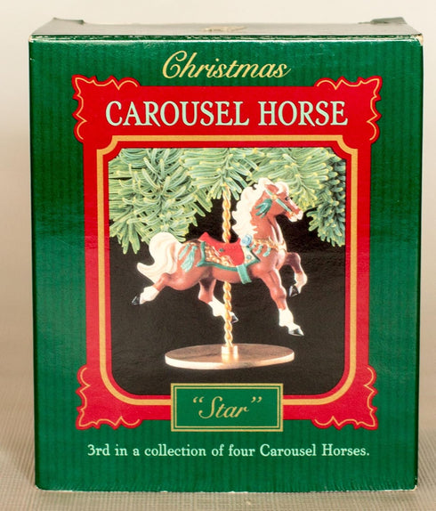 Star Christmas Carousel Horse Series 1989 Hallmark Ornament XPR9720...
