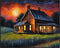 Posterizer 1 pcs- quaint old village-building in the nature 15-Landscape & Nature Art-Floral Botanical Art- Decor for Home & Office- unframed wall...