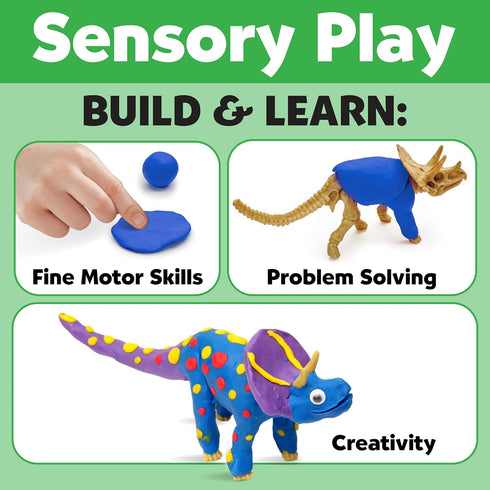Creativity for Kids Create with Clay Dinosaurs - Build 3 Dinosaur Figures with Modeling Clay, small...