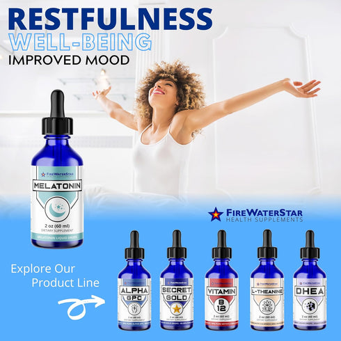 FWS Liquid Melatonin Drops for Adults and Kids - 99% Pure Bioactive Melatonin - Organic, Non-GMO, Vegan - Minimal Ingredients - Easy Adjustable Do...
