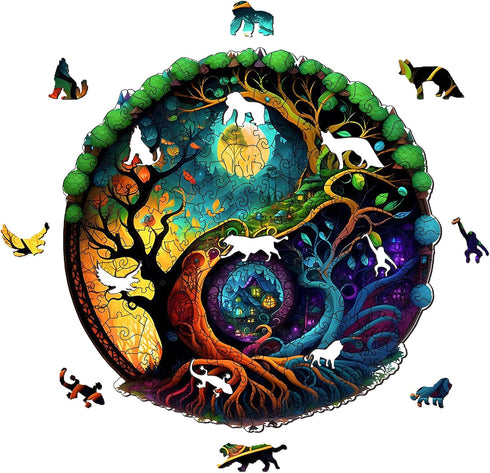 Wooden Puzzles for Adults, Unique Puzzles for Adults, Irregular Animal Shaped Wooden Jigsaw Puzzles, Creative Birthday Gift, Fun Family Game, 11.8...