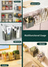 Set of 2 Storage Organizer Bins Wall Mounted Floating Shelves Fridge Organizer Stackable Clear Plastic Storage Bins for Wall, Refrigerator, Kitche...