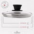 Glass Lid with Steam Vent Hole - 6"-Inch/15.24cm - Compatible with Lodge Cast Iron Skillet Pan - Fully Assembled Universal Replacement Cover - Tem...