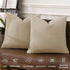 PHF 100% Cotton Waffle Weave Euro Shams 26" x 26", No Filling, 2 Pack Elegant Home Decorative Euro Throw Pillow Covers for Bed Couch Sofa, Khaki...
