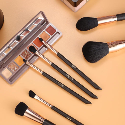 AIRWOS® Makeup Brushes Set Professional 14Pcs Makeup Brushes Pearl Flash Handles Premium Synthetic Foundation Face Powder Brush Blending Eyeshadow...