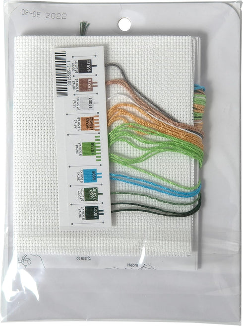 Dimensions 70-65225 Precious Cargo Star Wars The Mandalorian Counted Cross Stitch Kit for Beginners, 5" x 7", 14 Cnt. White Aida, 4pcs...