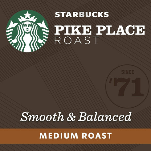 Starbucks by Nespresso Original Line, Pike Place, Medium Roast Coffee, 50-count Espresso Pods...