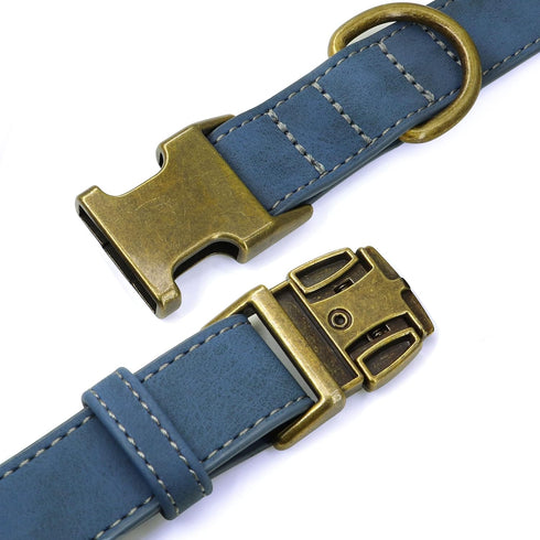 PET ARTIST Leather Dog Collar with Metal Buckle,Heavy Duty Dog Collar Adjustable for Small Medium Large Dogs Cats Pets...