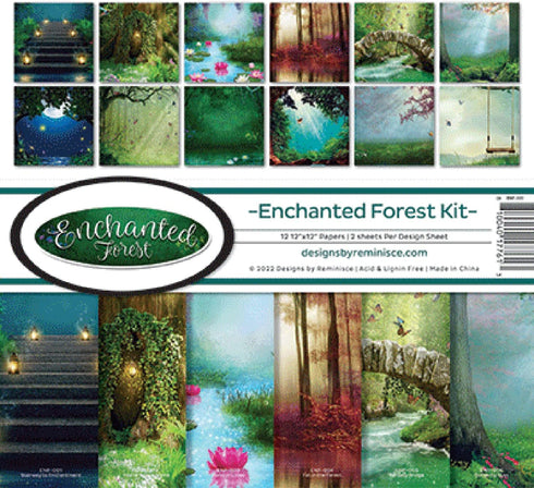 Reminisce Enchanted Forest Scrapbook Collection Kit, White, 12x12 inches...